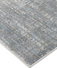 8' X 10' White Gray And Blue Abstract Area Rug