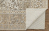 10' X 14' Brown Ivory And Tan Floral Power Loom Distressed Area Rug