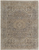 9' X 12' Tan Brown And Ivory Floral Power Loom Distressed Area Rug