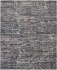 4' X 6' Blue And Gray Wool Abstract Hand Knotted Area Rug