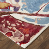 4' X 6' Red Blue And Purple Floral Tufted Handmade Area Rug