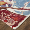 9' X 12' Red Blue And Purple Floral Tufted Handmade Area Rug