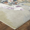 4' X 6' Purple Pink And Green Wool Floral Tufted Handmade Area Rug