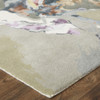 2' X 3' Purple Pink And Green Wool Floral Tufted Handmade Area Rug