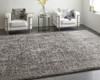 9' X 12' Gray Shag Power Loom Stain Resistant Area Rug