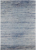 10' X 14' Blue And Ivory Abstract Power Loom Stain Resistant Area Rug