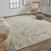 9' X 12' Gray And Taupe Abstract Hand Woven Area Rug