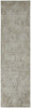 8' Gray And Taupe Abstract Hand Woven Runner Rug