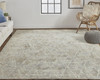 2' X 3' Gray And Taupe Abstract Hand Woven Area Rug