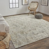 2' X 3' Gray And Taupe Abstract Hand Woven Area Rug