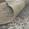 8' Pink Blue And Taupe Abstract Hand Woven Runner Rug