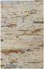 10' X 14' Ivory Blue And Brown Wool Abstract Tufted Handmade Stain Resistant Area Rug