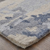 4' X 6' Blue Gray And Ivory Wool Abstract Tufted Handmade Stain Resistant Area Rug