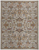 10' X 14' Gray And Gold Wool Floral Tufted Handmade Stain Resistant Area Rug