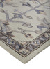 10' X 14' Ivory And Gray Wool Floral Tufted Handmade Stain Resistant Area Rug