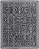 9' X 12' Blue And Gray Wool Floral Tufted Handmade Stain Resistant Area Rug