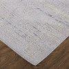 9' X 12' Gray Striped Power Loom Distressed Stain Resistant Area Rug