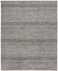 2' X 3' Silver Wool Striped Hand Knotted Area Rug