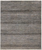 10' X 13' Gray Wool Striped Hand Knotted Area Rug