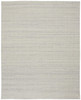 8' X 10' Ivory And Gray Wool Hand Woven Stain Resistant Area Rug