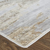 10' X 13' Tan And Ivory Abstract Power Loom Distressed Area Rug