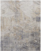 4' X 6' Tan Ivory And Gray Abstract Power Loom Distressed Area Rug