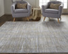 2' X 3' Taupe Silver And Tan Abstract Power Loom Area Rug