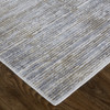 2' X 3' Taupe Silver And Tan Abstract Power Loom Area Rug