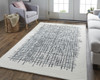 5' X 8' Ivory Gray And Black Wool Plaid Tufted Handmade Stain Resistant Area Rug