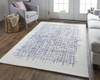 12' X 15' Ivory And Blue Wool Plaid Tufted Handmade Area Rug