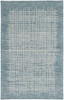 2' X 3' Blue Green And Ivory Wool Plaid Tufted Handmade Stain Resistant Area Rug