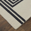 10' X 14' Gray Ivory And Black Wool Abstract Tufted Handmade Area Rug