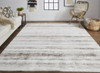 8' X 10' Tan Ivory And Brown Abstract Hand Woven Area Rug