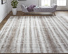 12' X 15' Tan Ivory And Brown Abstract Hand Woven Area Rug