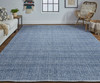 12' X 15' Blue Hand Woven Area Rug