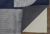 5' X 8' Blue And Silver Wool Geometric Tufted Handmade Area Rug