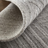 5' X 8' Gray And Silver Striped Hand Woven Area Rug