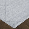 8' X 10' Gray And Silver Striped Hand Woven Area Rug