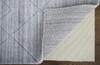 9' X 12' Gray And Silver Striped Hand Woven Area Rug