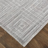 10' X 14' Gray And Silver Striped Hand Woven Area Rug