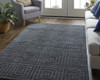 5' X 8' Gray And Black Striped Hand Woven Area Rug