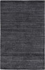 9' X 12' Gray And Black Striped Hand Woven Area Rug