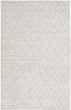 8' X 10' Ivory And Gray Striped Hand Woven Area Rug