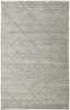8' X 10' Ivory And Silver Striped Hand Woven Area Rug