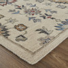 2' X 3' Ivory Blue And Tan Wool Floral Tufted Handmade Stain Resistant Area Rug