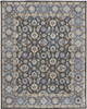 9' X 12' Taupe Blue And Ivory Wool Floral Tufted Handmade Stain Resistant Area Rug
