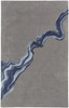 8' X 10' Gray And Blue Wool Abstract Tufted Handmade Area Rug