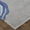 2' X 3' Gray And Blue Wool Abstract Tufted Handmade Area Rug