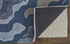 5' X 8' Gray Taupe And Blue Wool Abstract Tufted Handmade Area Rug