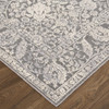 8' X 10' Taupe And Ivory Floral Power Loom Area Rug